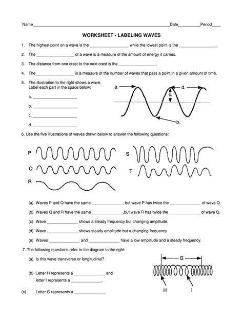 bill nye waves worksheet pdf
